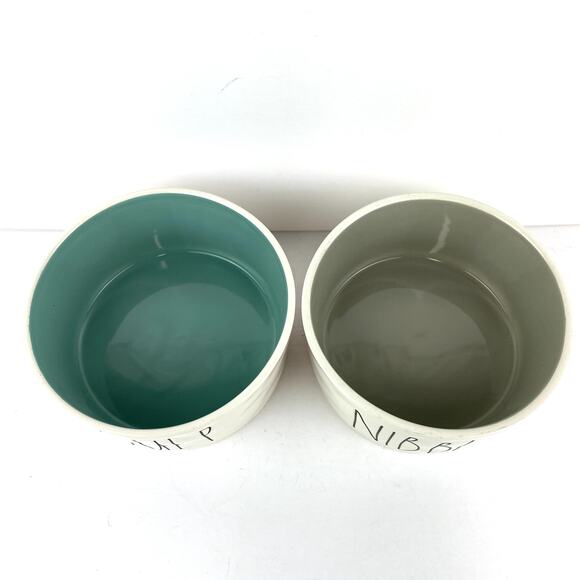 Rae Dunn Nibble and Gulp Dog Bowl Set - Picture 3 of 8
